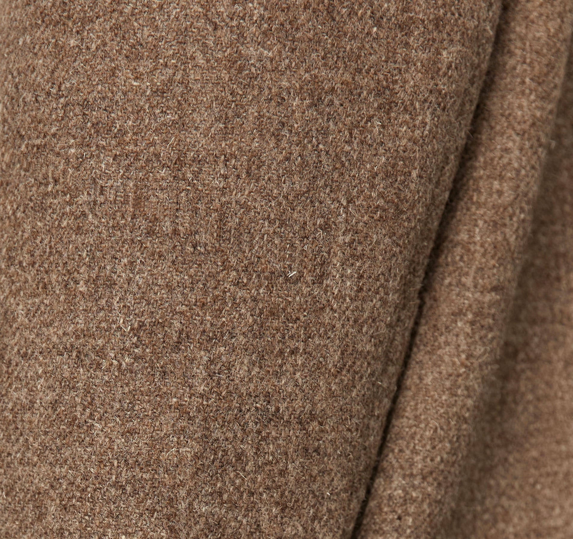 Collarless Wool Blazer in Brown