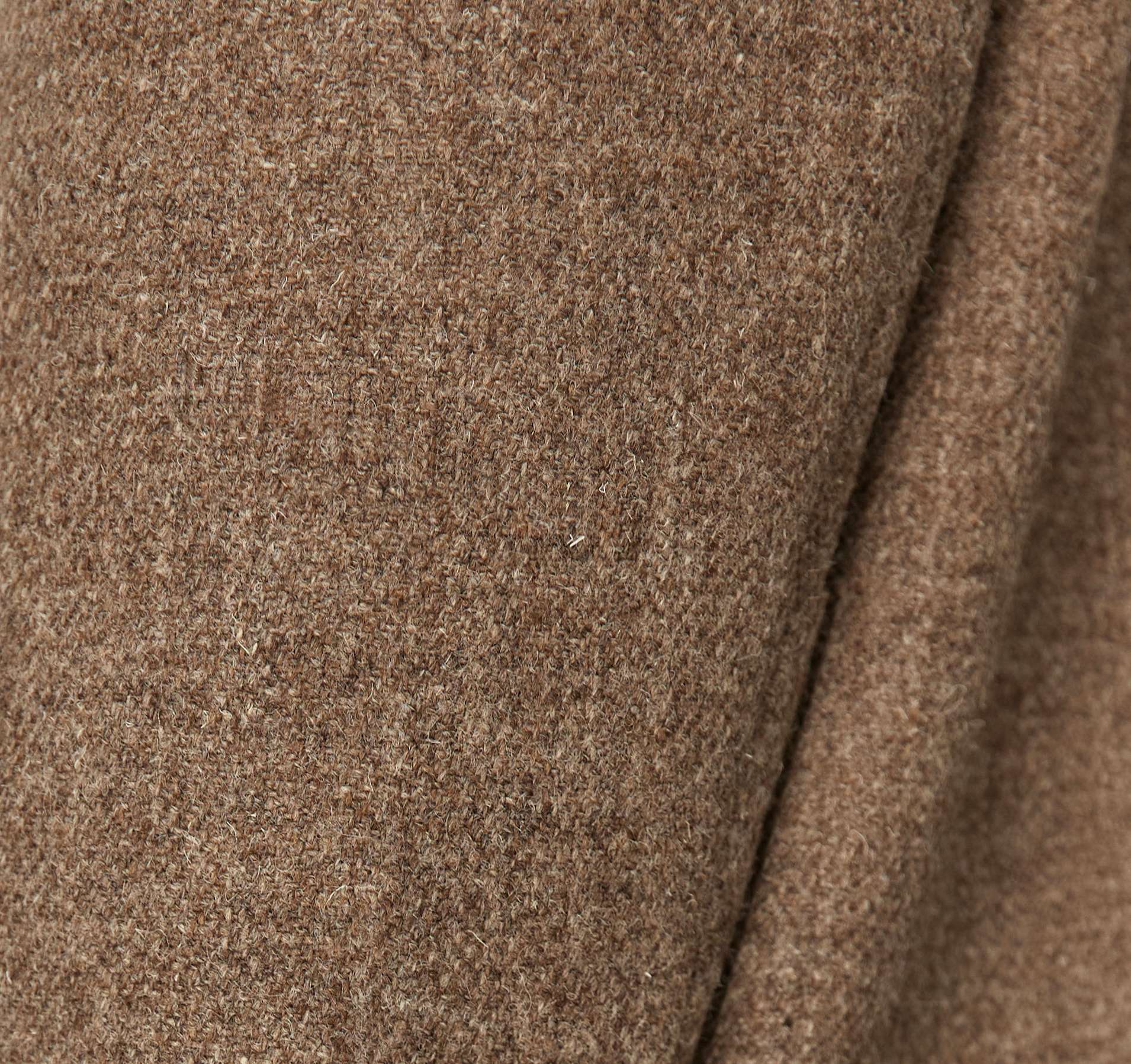 Double-breasted Maxi Wool Coat in Brown